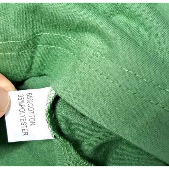 Women’s Short-sleeve Button-up Tunic Top T-Shirts Green– Size M - Picture 8 of 9